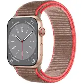 CaseOnline Nailon Rannekoru Apple Watch 8 (41mm) - Neon pink