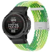 CaseOnline Punottu elastinen rannekoru Garmin Fenix 5 - gradientgreen
