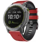 CaseOnline Twin Sport Rannekoru Garmin Fenix 7S - Punamusta