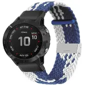 CaseOnline Punottu elastinen rannekoru Garmin Fenix 6 - bluewhite