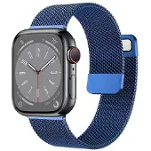 CaseOnline Milanese Rannekoru Apple Watch 8 (41mm) - Sininen
