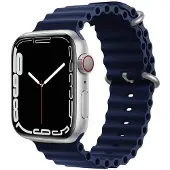 CaseOnline RIB Urheiluranneke Apple Watch 7 (45mm) - Tummansininen