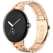 CaseOnline Rannekoru ruostumatonta terästä Google Pixel Watch - Ruusu