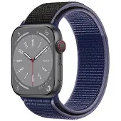 CaseOnline Nailon Rannekoru Apple Watch 8 (41mm) - Midnight black