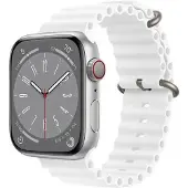 CaseOnline RIB Urheiluranneke Apple Watch 8 (41mm) - Valkoinen