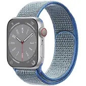 CaseOnline Nailon Rannekoru Apple Watch 8 (45mm) - Tahoe Blue