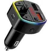 MaxTrack FM-lähetin, BT, 2 x USB-A, 1 x USB-C, RGB