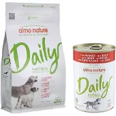 Almo nature 2x1,2kg Daily All Breeds nauta & riisi koiran kuivaruoka