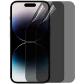 CaseOnline 2-kpl Privacy Näytönsuoja 3D Pehmeä HydroGel iPhone 16