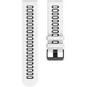 CaseOnline Twin kellon ranneke Garmin VivoActive 4 - Valkoinen/musta