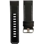 CaseOnline Nahka Kellon ranneke pin Garmin Enduro 2 - Musta
