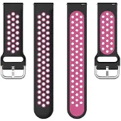 CaseOnline EBN kellon ranneke OnePlus Watch 2R - Musta/tummapinkki