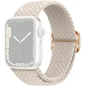 SKALO Punottu -ranneke Apple Watch Ultra 49mm - Valkoinen