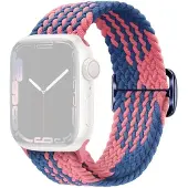 SKALO Punottu -ranneke Apple Watch Ultra 49mm - Pinkki-Sininen