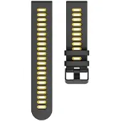 CaseOnline Twin kellon ranneke OnePlus Watch 2 - Musta/keltainen