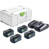 Festool Tarvikesarja SYS 18V 4x5,0/TCL 6 DUO; 18 V; 4x5,0 Ah akku