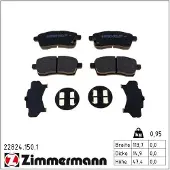 ZIMMERMANN Jarrupalasarja (4kpl), levyjarru 22824.150.1