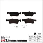 ZIMMERMANN Jarrupalasarja (4kpl), levyjarru 25841.140.1