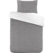 Kayoom vuodevaatesetti Florence 125-NL, 240x240, 3-osainen, harmaa/valkoinen
