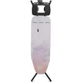 Vileda DIAMOND M plus black ironing board with iron support 120x38 cm, height adjustable 77-97 cm and thick 8 mm foam padding and titanium coating res (173244)