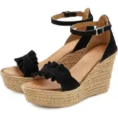 LASCANA Sandaalit beige / musta