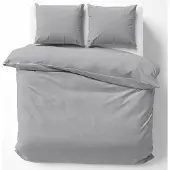 Detexpol Pure puuvilla Makosatin vuodevaatteet 220x200 vaaleanharmaa Premium