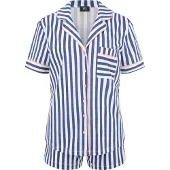 H.I.S. Pyjamashortsit laivastonsininen / vaalea pinkki / valkoinen