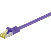 Goobay RJ45 välijohto CAT 6A S/FTP (PiMF), 500 MHz, CAT 7 raakakaapelilla, violetti