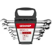 Gedore ring ratchet wrench set, 5 pieces, wrenches