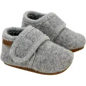 En fant Baby Wool Slippers - Grey - 17-18