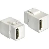 DeLOCK HDMI f/f, Valkoinen, HDMI, HDMI, Kulta, 16,8 mm, 29,7 mm (86316)