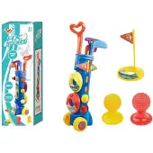 Leantoys Suuri minigolf + golfkärry