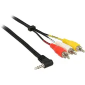 DeLOCK 84724, 3.5mm, Uros, 3 x RCA, Uros, 1,5 m, Musta