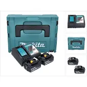 Makita Akkupaketti 18V: 2x5,0 Ah BL1850B + laturi