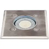 LINDBY lattiauppovalaisin Insa, 11 x cm, GU10, IP67 Insa , himmennettävä, Alumiini/harmaa/sinkki, Ruostumaton teräs, Moderni,