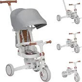 Huzaro Monitoiminen kolmipyörä Noah 35 Beige – 4in1, työntöaisalla