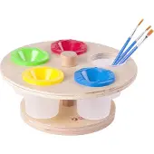 Classic World Wooden Paint Pot Holder