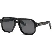 Philipp Plein Aurinkolasit SPP148V 57/18/145 Musta hiekotettu/matta Akryyli MIEHET SPP148V