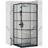 REA Concept Musta suihkukaappi 90x90