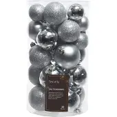 Décoris Season Hopeinen joulupallosetti - 30 kpl.