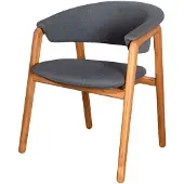 Cane-Line Luna tuoli airtouch grey, tiikkiteline