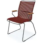 Houe Click käsinojallinen tuoli korkea paprika/grey bambu