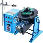 Vevor -pyörivä hitsausasennoitin 50 kg, 0–90° hitsausasennuksen kääntöpöytä 0,5–6 RPM 120 W, 12,4 tuuman 3-leukaisella sorvin istukalla ja hitsauspolttimen jalustapidikkeellä leikkaamiseen, hiontaan, k