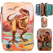 Dino World Kolminkertainen Khaki-ruskea Penaali (412381)