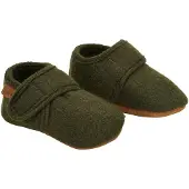 En fant Baby Wool Slippers - Green - 25-26