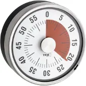 TFA 38.1028.10 Puck Kitchen Clock Hopeinen