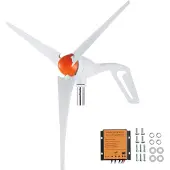 Vevor 500 W:n tuuliturbiinigeneraattori, 12 V:n tuuliturbiinisarja, 3-lapainen tuuligeneraattori MPPT-ohjaimella, säädettävä tuulensuunta ja 2,5 m/s käynnistystuulen nopeus, sopii kotiin, maatilalle,