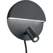 TRIO Mario LED seinävalaisin 16cm 3000K mattamusta