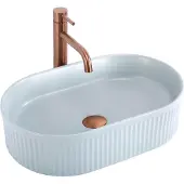 REA Vanda Baby Blue Matt Työtasoinen Pesuallas