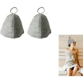 INF Saunahattu huopamateriaalista 2 kpl Grey